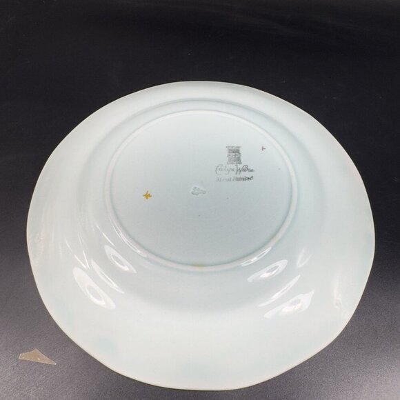 1950s Adams England Calyx Ware Ceramic 9in Dish Plate Set 4 Porcelain Floral VTG - Picture 8 of 15